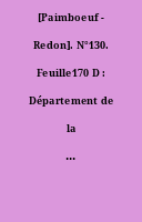 [Paimboeuf - Redon]. N°130. Feuille170 D : Département de la Loire inférieure.