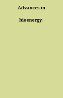 Advances in bioenergy.