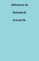 Advances in botanical research.