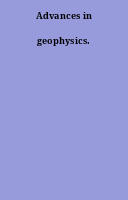 Advances in geophysics.