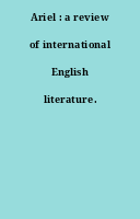 Ariel : a review of international English literature.