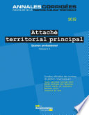 Attaché territorial principal 2015 : examen professionnel : catégorie A