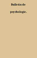 Bulletin de psychologie.