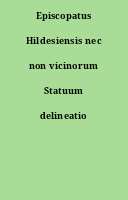 Episcopatus Hildesiensis nec non vicinorum Statuum delineatio Geographica.