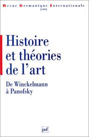 Histoire et théories de l'art de Winckelmann à Panofsky