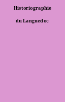 Historiographie du Languedoc