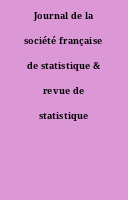 Journal de la société française de statistique & revue de statistique appliquée.