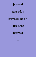 Journal européen d'hydrologie = European journal of water quality.