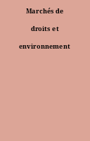 Marchés de droits et environnement