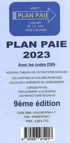 Plan paie 2023 : avec les codes DSN.