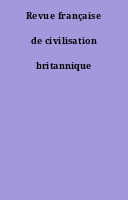 Revue française de civilisation britannique