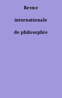 Revue internationale de philosophie