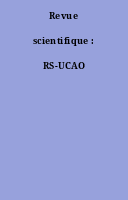 Revue scientifique : RS-UCAO