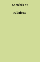 Sociétés et religions