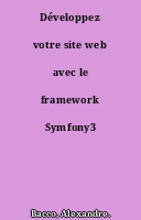 Développez votre site web avec le framework Symfony3