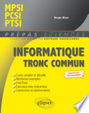 Informatique : tronc commun : MPSI-PCSI-PTSI