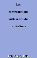 Les contradictions culturelles du capitalisme