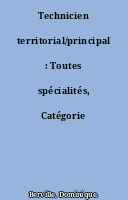 Technicien territorial/principal : Toutes spécialités, Catégorie B