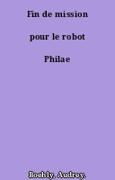 Fin de mission pour le robot Philae