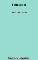 Peuples et civilisations