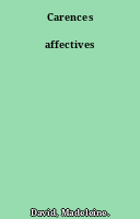 Carences affectives