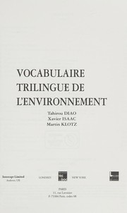 Vocabulaire trilingue de l'environnement = [Glossary of environmental terms] = [Umweltwortschatz] : [français, English, Deutsch]
