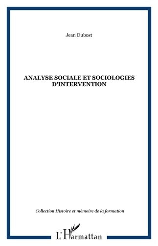 Analyse sociale et sociologies d'intervention