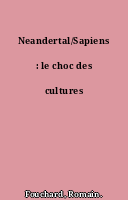Neandertal/Sapiens : le choc des cultures