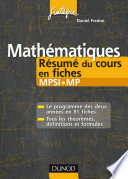 Mathématiques : résumé du cours en fiches MPSI-MP