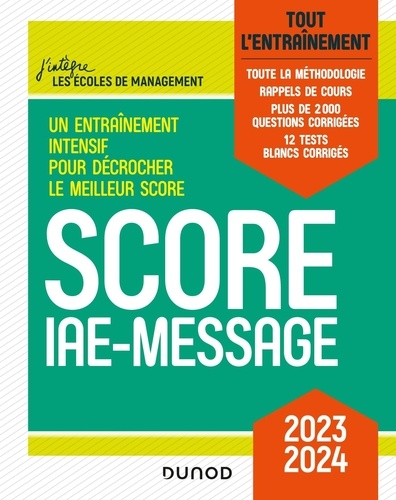 Score IAE-Message : tout l'entraînement