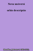 Nova universi orbis descriptio