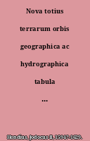 Nova totius terrarum orbis geographica ac hydrographica tabula auct: Jud: Hondio.