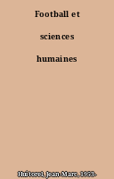 Football et sciences humaines