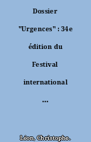 Dossier "Urgences" : 34e édition du Festival international de géographie, Saint-Dié-des-Vosges, 29, 30 sept. et 1er oct. 2023