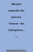 Histoire naturelle des insectes. ÷Genera÷ des Coléoptères... par M. Th. Lacordaire,... [et F. Chapuis.].