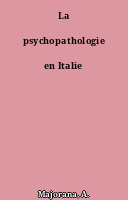 La psychopathologie en Italie