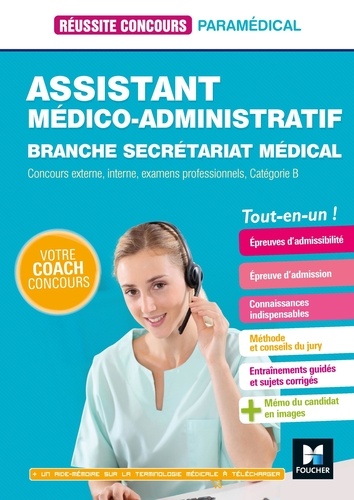 Assistant médico-administratif : branche secrétariat médical, catégorie B