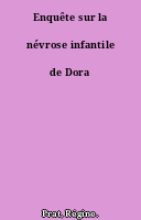 Enquête sur la névrose infantile de Dora