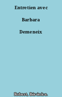 Entretien avec Barbara Demeneix