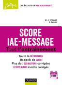 Score IAE-Message : Tout l'entraînement