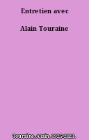Entretien avec Alain Touraine