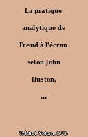 La pratique analytique de Freud à l’écran selon John Huston, Benoît Jacquot et David Cronenberg